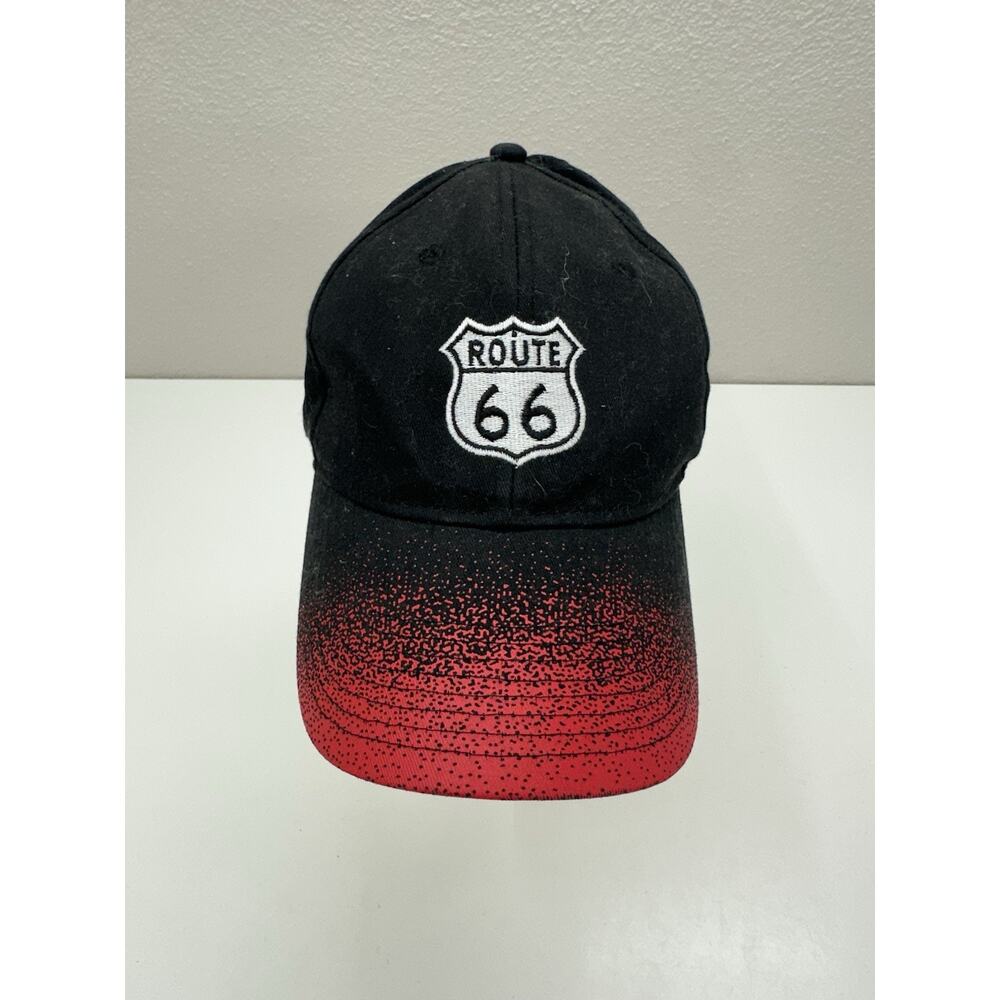 KC Caps Baseball Hat Route 66 Williams Arizonia Black Red Adjustable Cap